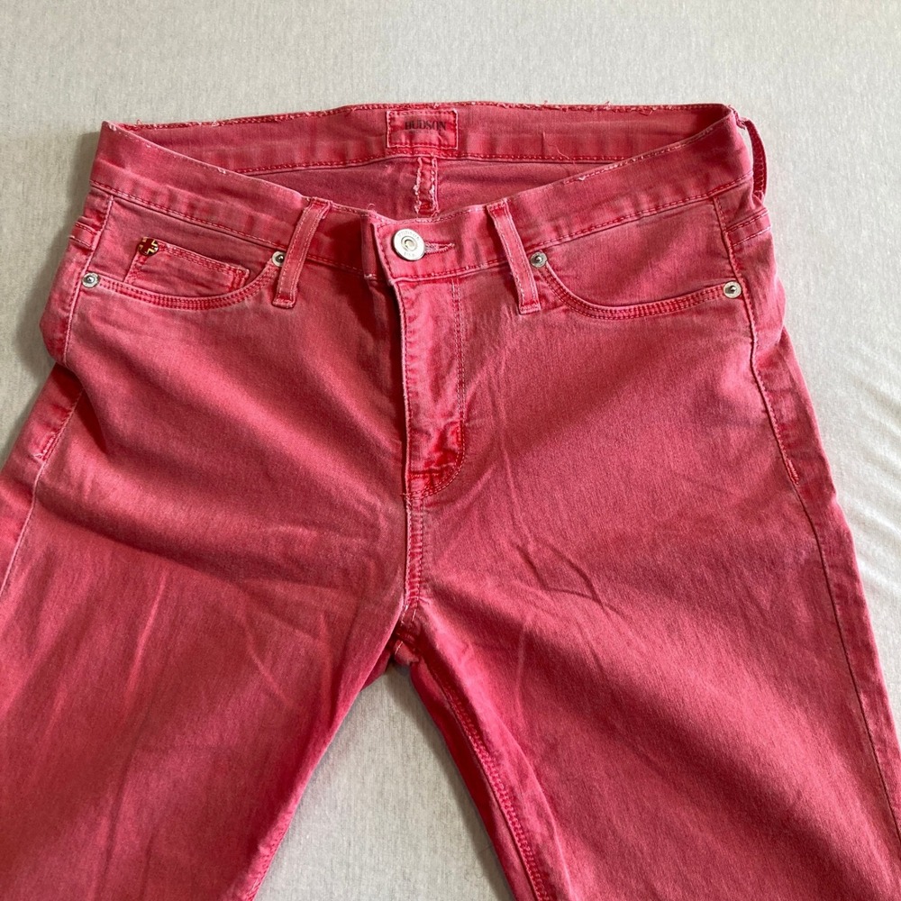 Hudson Skinny Jeans Womens 28 Faded Pink Stretch Denim WM407JFD Made in USA - Picture 10 of 16